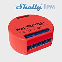 Shelly 3809511202142 1PM Interruptor de relé Wi-Fi con vatímetro para control de circuito eléctrico con potencia máxima…